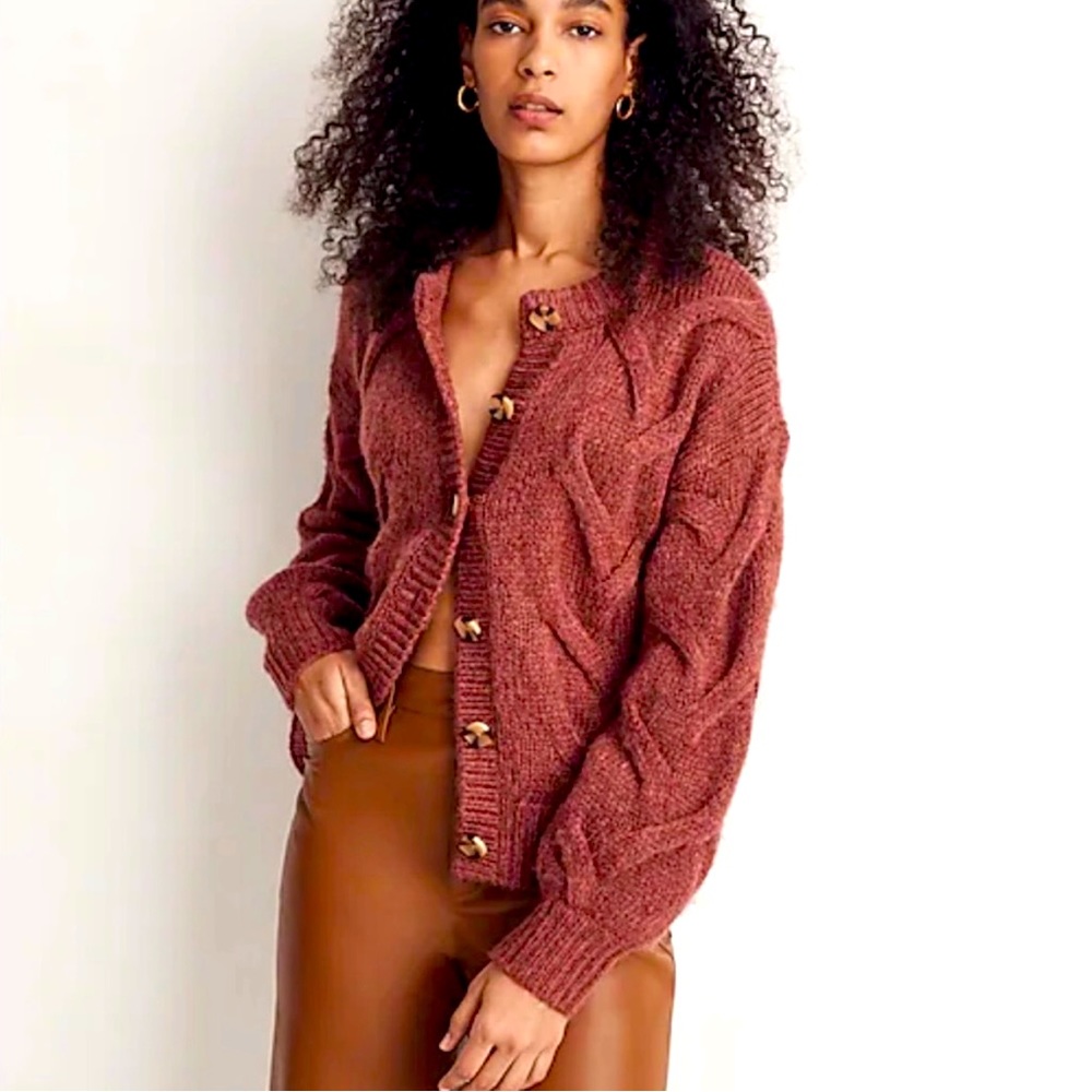 MADEWELL ashmont cable cardigan sweater XS